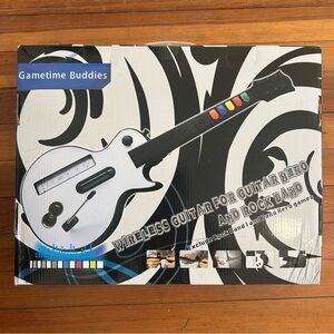 NEW Game Time Buddies Guitar Hero Rock Band Wireless Video Game Guitar Y2K